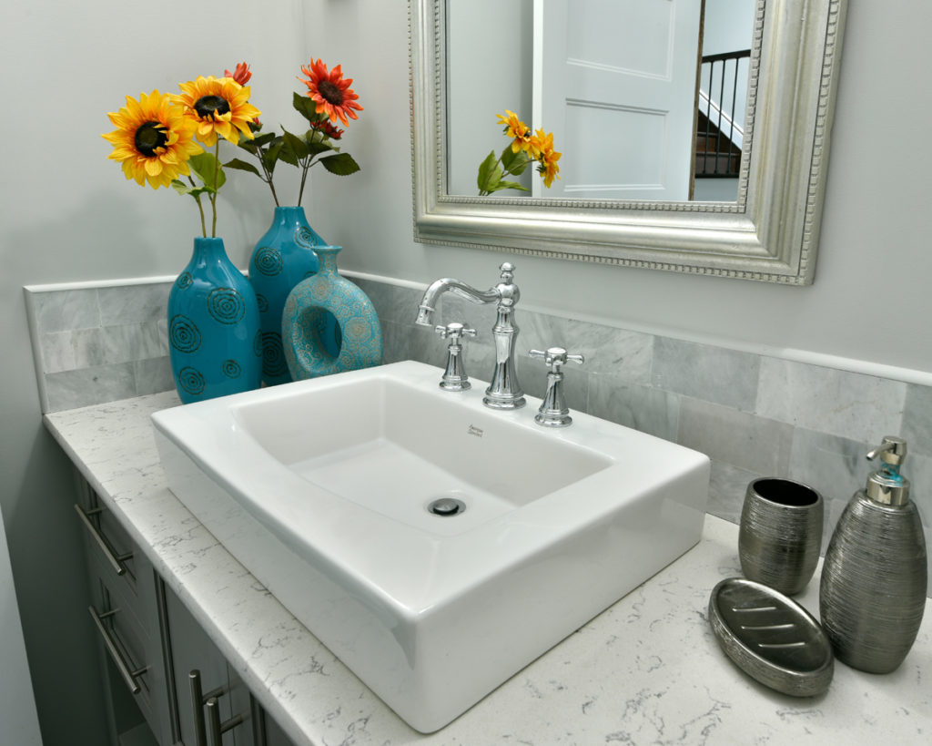 Station Trail Powder Room - Deslaurier Custom Cabinets